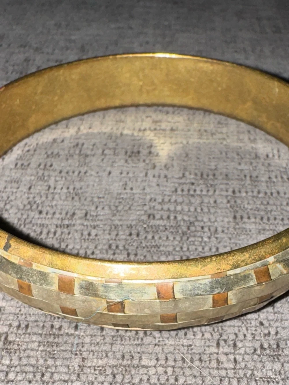 Vintage Mixed Metal Bangle Bracelet Set – Lot of 4 (Brass, Copper & Silver Tone)